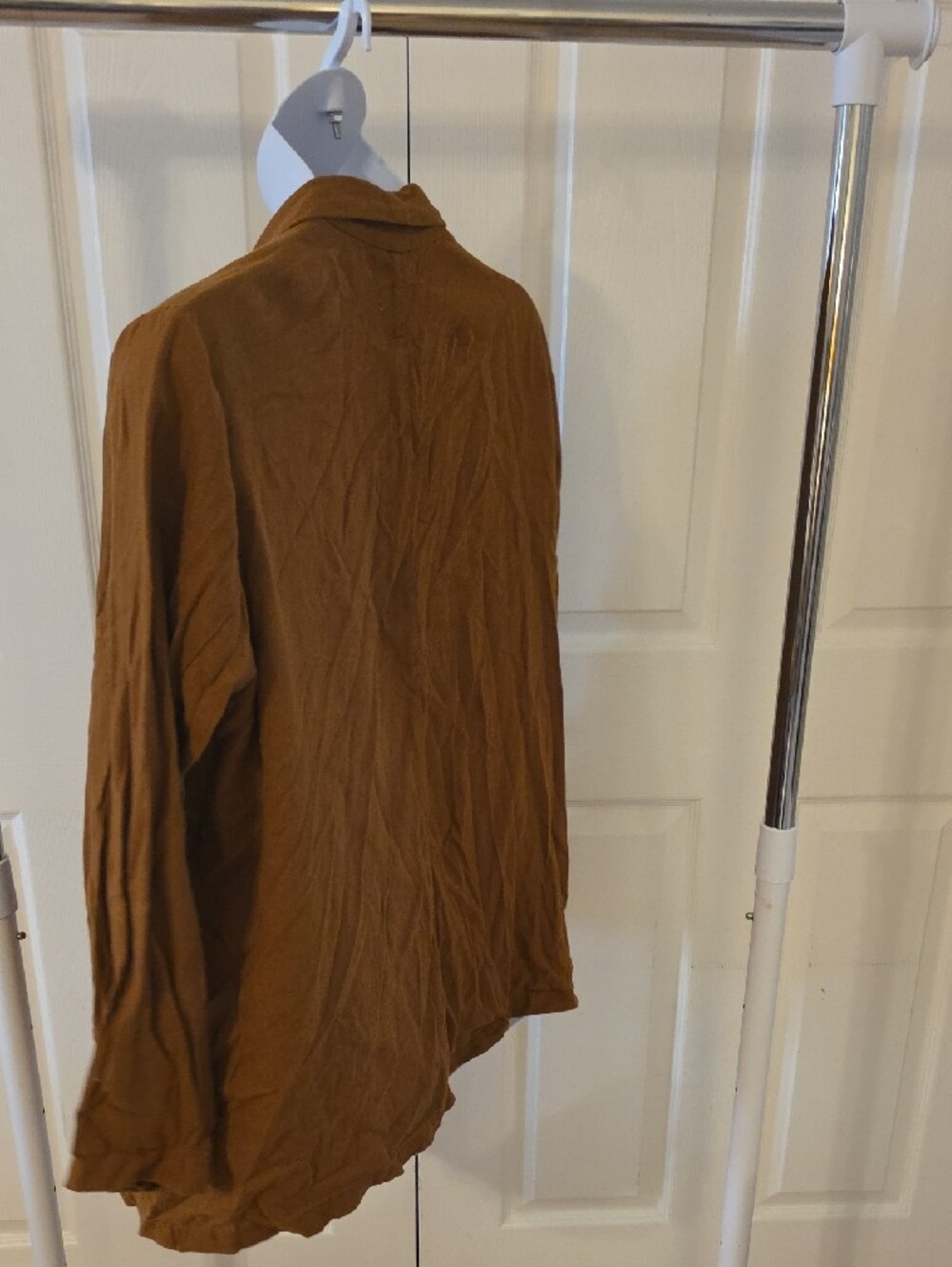 XXL Old Navy Shawl Collar One Button Blazer Jacket - Rust Brown And Cream - Picture 3 of 5